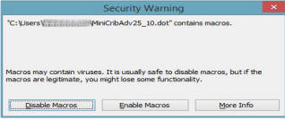 enable macros
